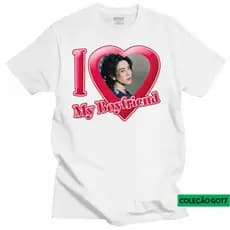 Camiseta Unissex I Love My Boyfriend Got7 Yugyeom K pop Coleção Got7