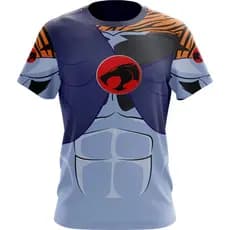 Camiseta Camisa ThunderCat Tiger Adulto e IInfantil Estampada Frente e Costas