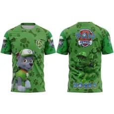 Camisa Camiseta Patrulha Canina Rocky Personalizada Dry Fit Infantil e Adulto