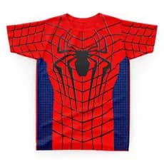 Camiseta Camisa Homem Aranha Infantil e Adulto Estampa de Alta Qualidade Frente e Costas