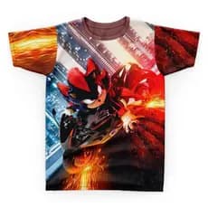 Camisa Camiseta Sonic Shadow Infantil Adulto Malha Dry Fit Personalizada