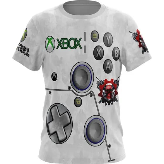 Camiseta Camisa Estampa Gamer X Box Adulto e Infantil