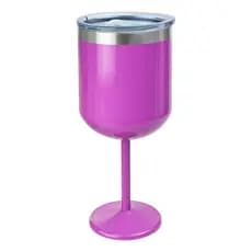 Taça Termica Com Tampa 510ml Para Gin Vacuum Inox Cor Rosa