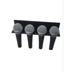 Estante Suporte para 4 microfones de parede