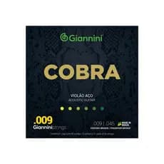 Encordoamento para Violão Aço 6 cordas Giannini Cobra Fósforo Bronze GEEWAKF (.009 – .045)