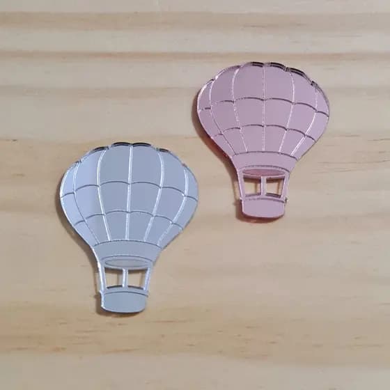 Apliques de Acrílico Espelhado Desenho - 4cm - Balão