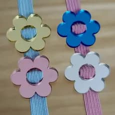 Finalizadores/ Passadores  - FLOR - Apliques Passantes de Fitas e elásticos 7mm