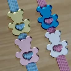 Finalizadores de laços - URSINHO - Passadores para encadernação - Apliques Passantes de Fitas e elásticos 7mm