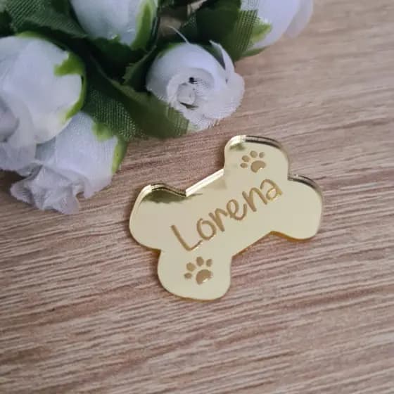 10 TAGS OSSO de Nomes Apliques Acrílico Para Laços E Tiara 3cm