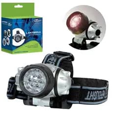 Lanterna Para Cabeça 7 Leds Bicicleta Pesca Camping A Pilhas