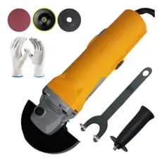 Kit Esmerilhadeira / Lixadeira Angular 115mm 850W + 5 Lixas + Boina de Velcro - Envio Imediato