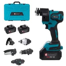 KIT MULTIFERRAMENTAS 5 EM 1 2 BATERIAS 48V AZUL NK-1666-PRO-AZ