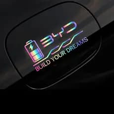 Novo Decalque De Tampa Do Tanque De Combustível Para Carros A Laser BYD Série ATTO 3 YUAN PLUS SEAL Dolphin Electric Car Charging Port Adesivo Decorativo