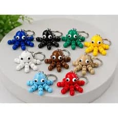 Chaveiro Polvo Articulado 3D Colorido Fidget Anti Estresse Impressão 3D Presente Criativo