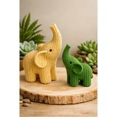 Elefante Decorativo Estilo Tricô Crochê Impressão 3D Decoração Quarto Infantil, Sala, Quarto, Escritorio