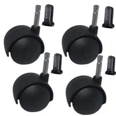 Kit 4 Rodinhas Rodízios Para Móveis Carrinhos Auxiliares Com Bucha.