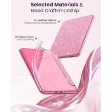 Capa Protetora MoKo Flexível Clear Glitter TPU Com Auto Wake/Sleep Para Todos Os Novos Kindle Paperwhite De 7 " 2024 12a