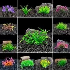 Grama Artificial De Plástico Para Decoração De Aquário/Tanque De Peixes /