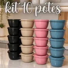 KIT POTES COZINHA 10 POTE REDONDOS BOLL 500ML