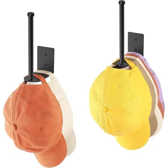2/4 Peças de Suportes para Bonés de Beisebol em Aço Inoxidável, Organizador de Bonés para Beisebol, Suporte para Bonés,
