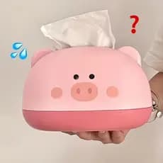 Porta-lenços de formato fofo, durável, de plástico, organizador de mesa multifuncional para uso doméstico e comercial.