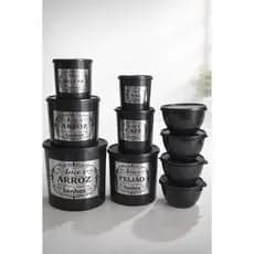 Conjunto de Potes Mantimentos 5 Peças com 4 potes 450 ml.