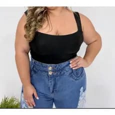 Cropped Alça Larga Plus Size