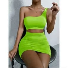 VESTIDO GRINGO ABERTO NA CINTURA MODA FEMININA