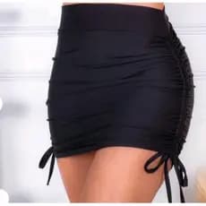 Mini Saia Feminina Franzida na Lateral ajustável gringa