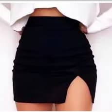 Mini Saia Feminina Com Fenda