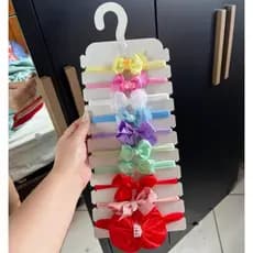 Cabide Porta Faixa Bebê Organização dos Laços e Tiaras em MDF de 3 mm Branco