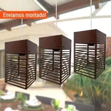 Kit 3 Luminária Pendente Lustre Oriental Casa Cozinha Área Gourmet Restaurante Japonês Sushibar