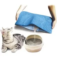 Tapete coletor de areia sanitário para Gatos São Benedito Azul