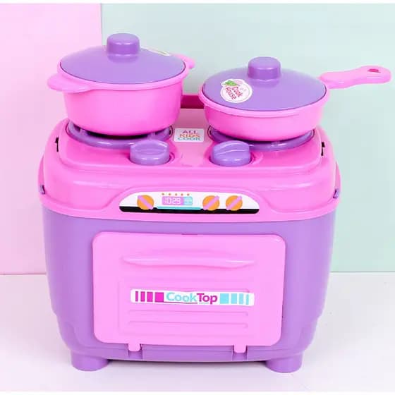 Cozinha Fogão Cooktop Com Acessórios Na Solapa Zuca Toys