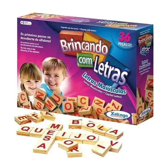 Jogo Infantil Brincando com Letras 36 Peças - Xalingo