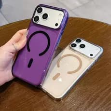 Capa De Telefone Magnética Antiderrapante De Luxo Air Para iPhone 17 16 15 14 Plus 13 , Protetora À Prova De Choque