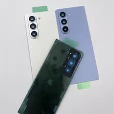 Fold5 Vidro Traseiro Para Samsung Galaxy Z Fold 5 5G Tampa Da Bateria Painel Porta Traseira Peças De Reparo Lente Câmera