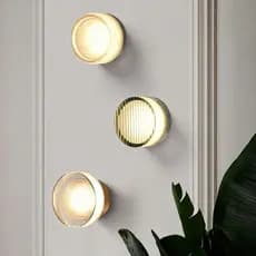Lâmpada De Parede , Arandela Led Redonda Nórdica Com Abajur Acrílico , Escada , Quarto , Luminária Decorativa De Corredo