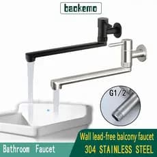 baokemo Torneira De Água Em Aço Inoxidável 304 Com Chumbo Único Para/Varanda/Fria