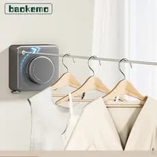 Linha De Lavanderia De Aço Inoxidável Varal Retrátil Ajustável Para Secagem De Roupas Internas E Externas Invisíve
