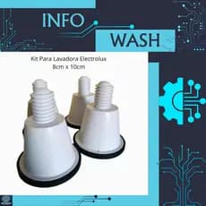 Kit 04 Pé Nivelador Lavadora Electrolux Ltd06 Lt08e Lt10b