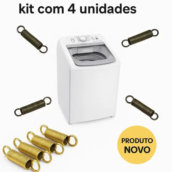 Kit 4 Molas Amortecedoras para Máquina de Lavar Electrolux