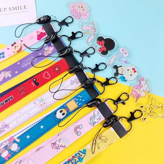 Cordão Para Alça De Celular Com Cordão De Segurança / Chaveiro Fofo De Estudante / Conjunto De Cartões Para Pendurar No Pescoço
