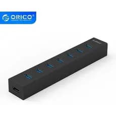 Hub 7 Portas Usb 3.0  transmissão de alta velocidade  5gbps Original  Orico Com fonte
