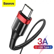 Cabo Carregador Usb Tipo C Turbo Quick Charge 3.0 Baseus Original 1M