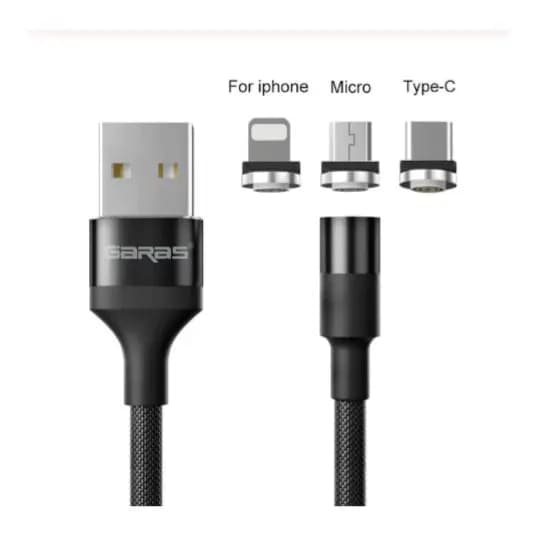 Cabo Carregador Magnético iPhone Samsung Micro Usb,tipo-c