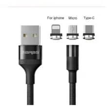 Cabo Carregador Magnético iPhone Samsung Micro Usb,tipo-c