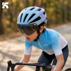 Capacete De Bicicleta Infantil KUFUN Com Óculos , Leve E Respirável Para Jovens Ciclismo De Montanha Estrada