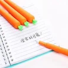 Caneta De Tinta Gel De Cenoura De 1 Peça Canetas De Desenho Animado Para Escritório De Escrita Escolar