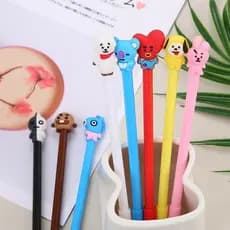 1 Pcs Cute Student Cartoon Animais De Desenho Animado Bonitinhos Tinta Preta Neutra Caneta Papelaria De Água Lápis De